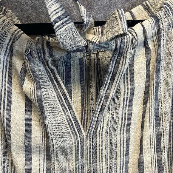 NWT HOPE AND HARLOW Shift Dress Women's Size 10 Pale Blue Cream Striped Halter - Picture 15 of 15